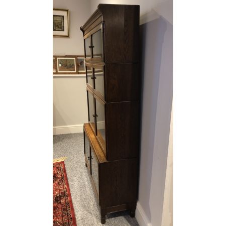 Antiker britischer Eichen Bücherschrank Massivholz ca 1910