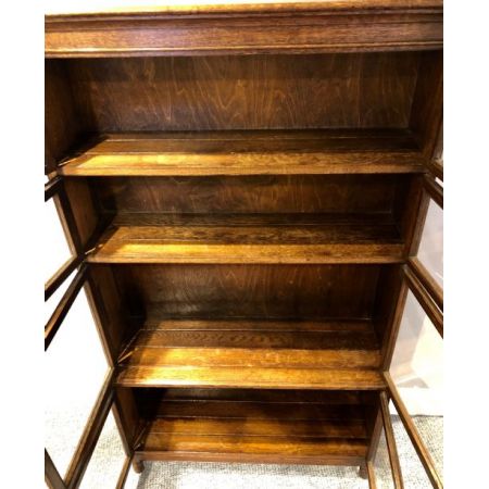 Antiker britischer Eichen Bücherschrank Massivholz ca 1910