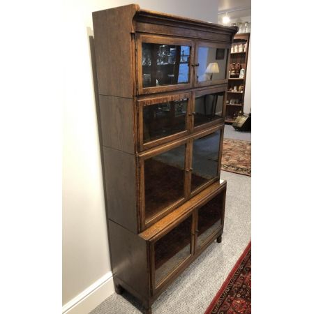 Antiker britischer Eichen Bücherschrank Massivholz ca 1910