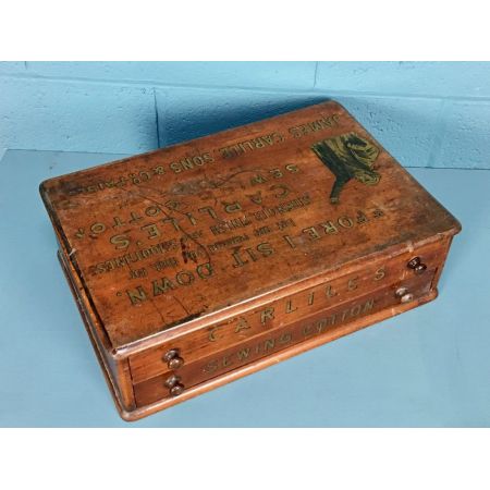 Antikes viktorianisches Nähkästchen Mahagoni Minikommode Kurzwaren ca 1880