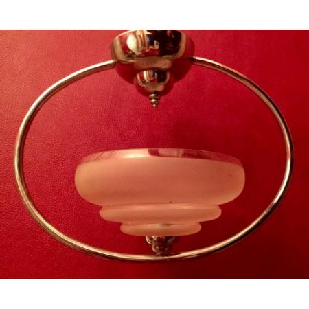 Art Deco Deckenlampe Chrom Deckenleuchte antik britisch ca 1930
