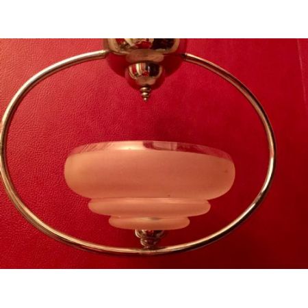 Art Deco Deckenlampe Chrom Deckenleuchte antik britisch ca 1930