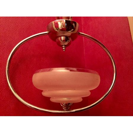 Art Deco Deckenlampe Chrom Deckenleuchte antik britisch ca 1930