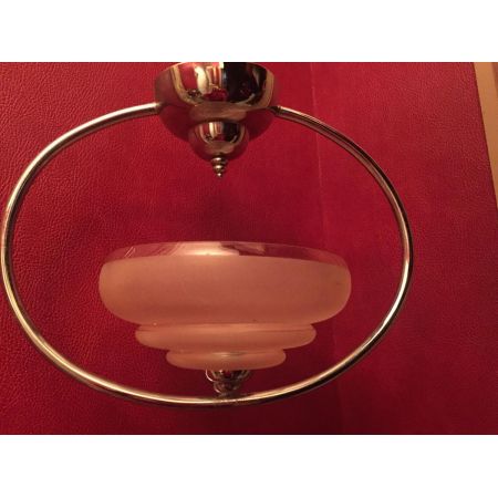 Art Deco Deckenlampe Chrom Deckenleuchte antik britisch ca 1930