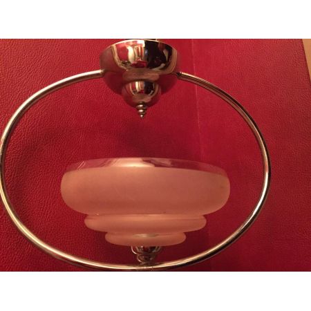 Art Deco Deckenlampe Chrom Deckenleuchte antik britisch ca 1930