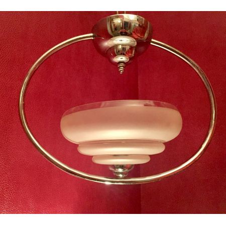 Art Deco Deckenlampe Chrom Deckenleuchte antik britisch ca 1930