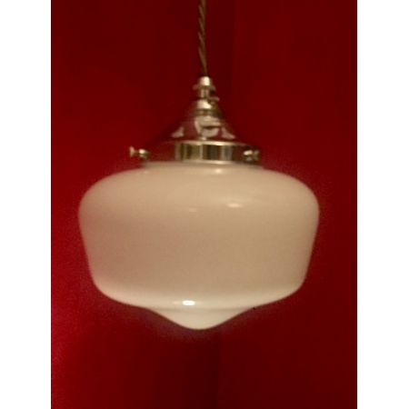 Edwardianische antike Deckenlampe Opal Hängelampe britisch ca 1890