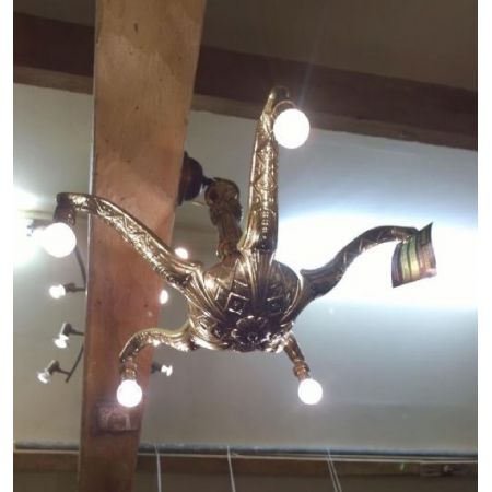 Antike britische Art Deco Deckenlampe Deckenleuchte ca 1920