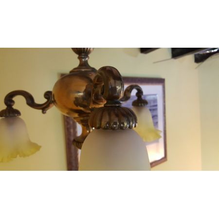 Antike Messing Deckenlampe Deckenleuchte britisch ca 1910