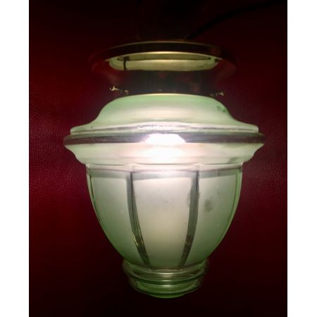 Antike englische Art Deco Deckenleuchte Messing ca 1930