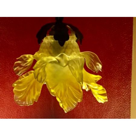 Antike britische Deckenlampe Milchglas Deckenleuchte ca 1920