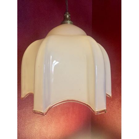 Edwardianische antike Deckenleuchte Opalin Deckenlampe englisch ca 1890