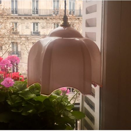 Edwardianische antike Deckenleuchte Opalin Deckenlampe englisch ca 1890