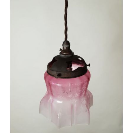 Viktorianische britische Deckenlampe Hängelampe antik ca 1880