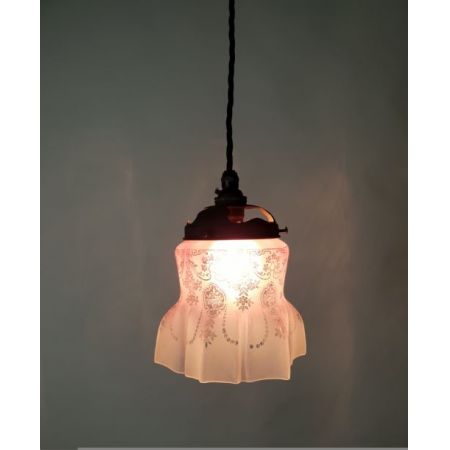 Viktorianische britische Deckenlampe Hängelampe antik ca 1880