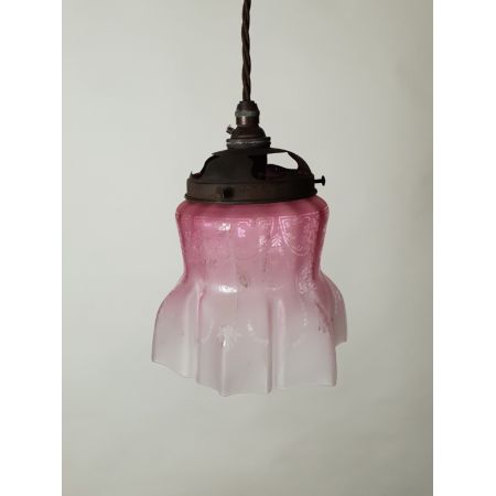 Viktorianische britische Deckenlampe Hängelampe antik ca 1880