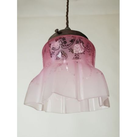 Viktorianische britische Deckenlampe Hängelampe antik ca 1880