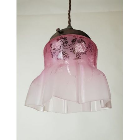 Viktorianische britische Deckenlampe Hängelampe antik ca 1880