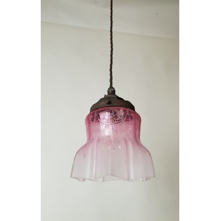 Viktorianische britische Deckenlampe Hängelampe antik ca 1880
