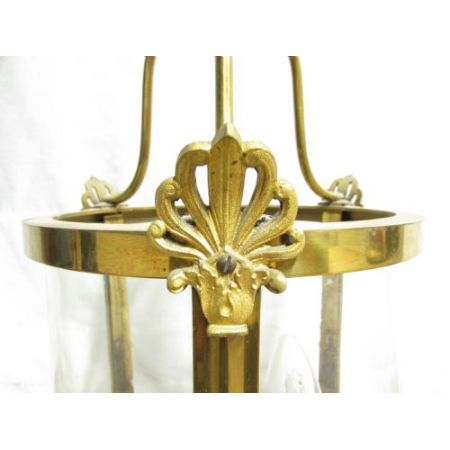 Antike Deckenleuchte Messing Laterne französisch ca 1920