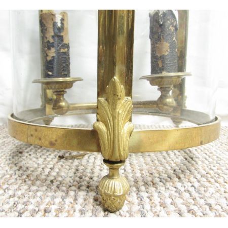 Antike Deckenleuchte Messing Laterne französisch ca 1920