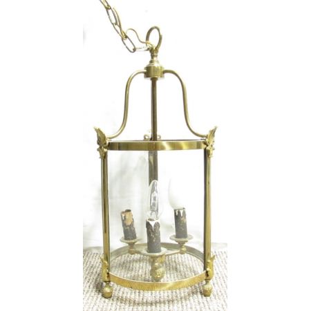 Antike Deckenleuchte Messing Laterne französisch ca 1920