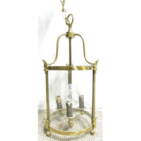 Antike Deckenleuchte Messing Laterne französisch ca 1920