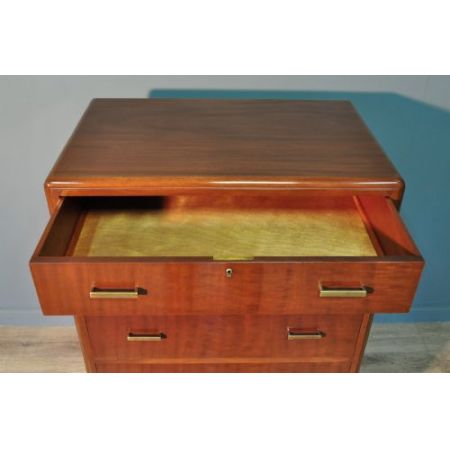 Antike britische Art Deco Mahagoni Kommode ca 1930