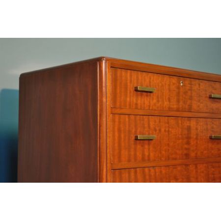 Antike britische Art Deco Mahagoni Kommode ca 1930