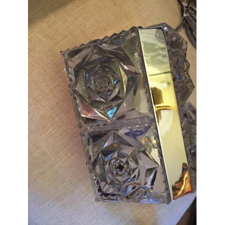 Antike englische Art Deco Tischlampe Wandlampe Deckenleuchte Glas Chrom ca 1930