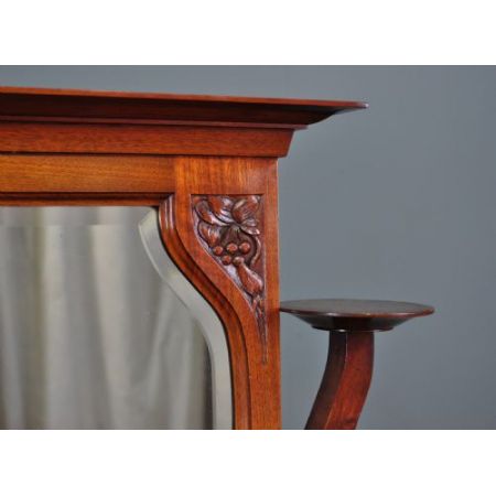 Viktorianischer Arts & Crafts Frisiertisch Nussbaum Garderobe antik britisch ca 1880