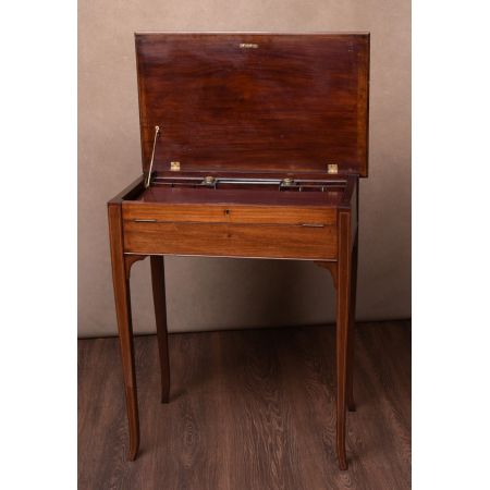 Edwardianischer antiker Mahagoni Sekretär britisch ca 1890