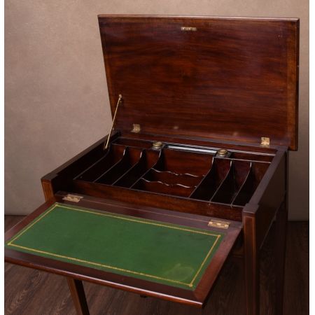 Edwardianischer antiker Mahagoni Sekretär britisch ca 1890