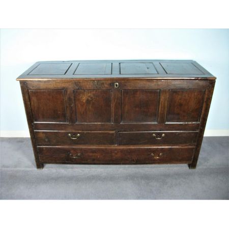 Antike walisische Eichen Truhe Kommode ca 1690