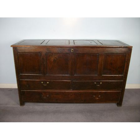 Antike walisische Eichen Truhe Kommode ca 1690