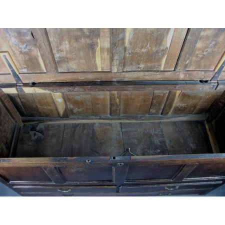 Antike walisische Eichen Truhe Kommode ca 1690