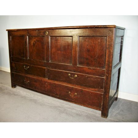 Antike walisische Eichen Truhe Kommode ca 1690