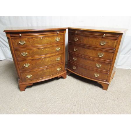 Antike britische Nussbaum Kommoden ca 1920