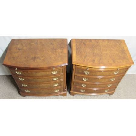 Antike britische Nussbaum Kommoden ca 1920