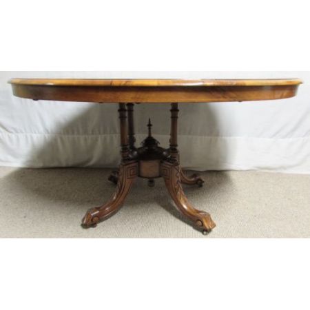 Viktorianischer antiker Esstisch Nussbaum britisch ca 1860