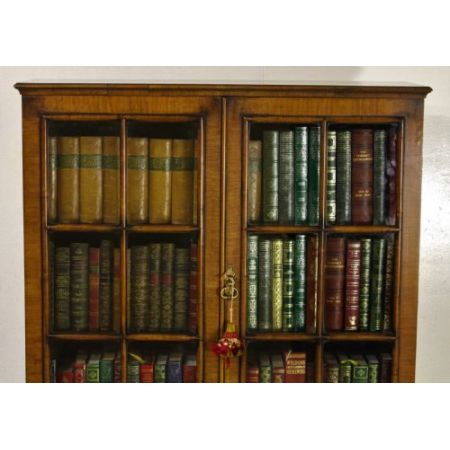 Britischer antiker Eichen Bücherschrank Nussbaum ca 1920