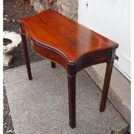 Georgianischer antiker Mahagoni Beistelltisch Kartentisch britisch ca 1770