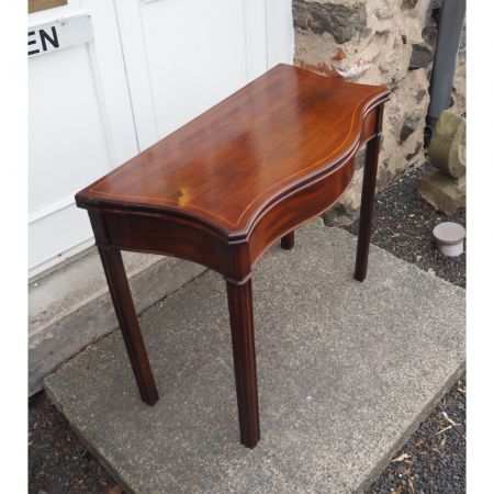 Georgianischer antiker Mahagoni Beistelltisch Kartentisch britisch ca 1770