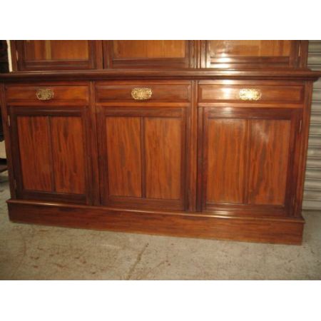 Antiker viktorianischer Bücherschrank Mahagoni englisch ca 1890