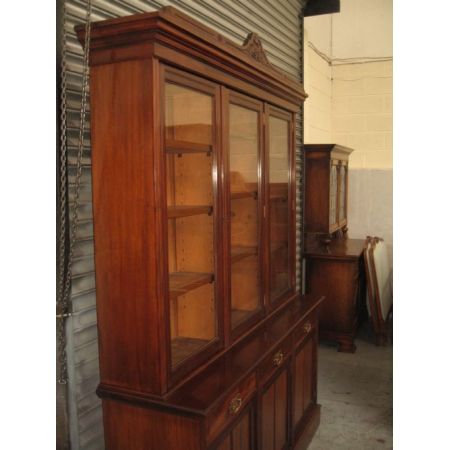 Antiker viktorianischer Bücherschrank Mahagoni englisch ca 1890