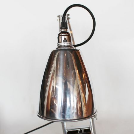 Antike Art Deco Tischlampe Tischleuchte Chrom britisch ca 1930