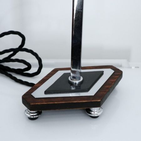Antike Art Deco Tischlampe Chrom englisch ca 1930