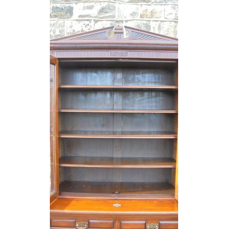 Antiker britischer Mahagoni Bücherschrank ca 1890