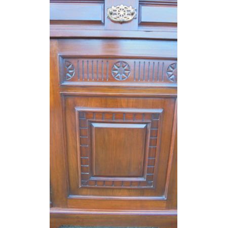 Antiker britischer Mahagoni Bücherschrank ca 1890