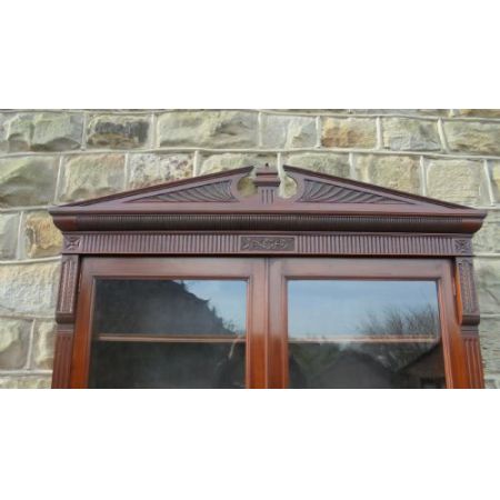 Antiker britischer Mahagoni Bücherschrank ca 1890